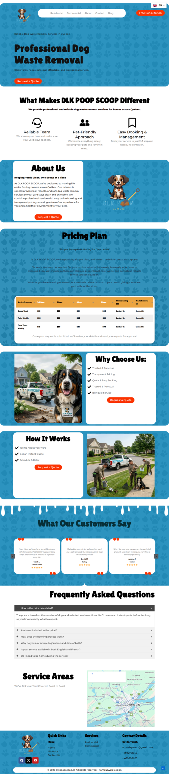 Poop scooping website