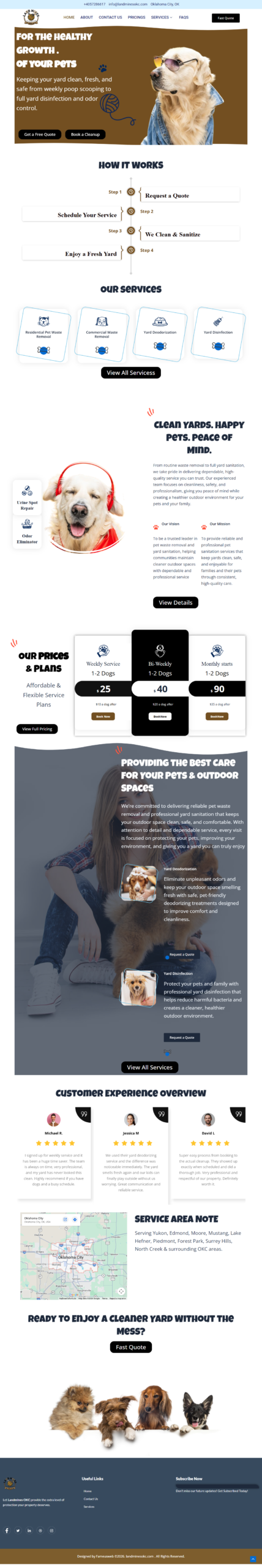 Pet waste removal website