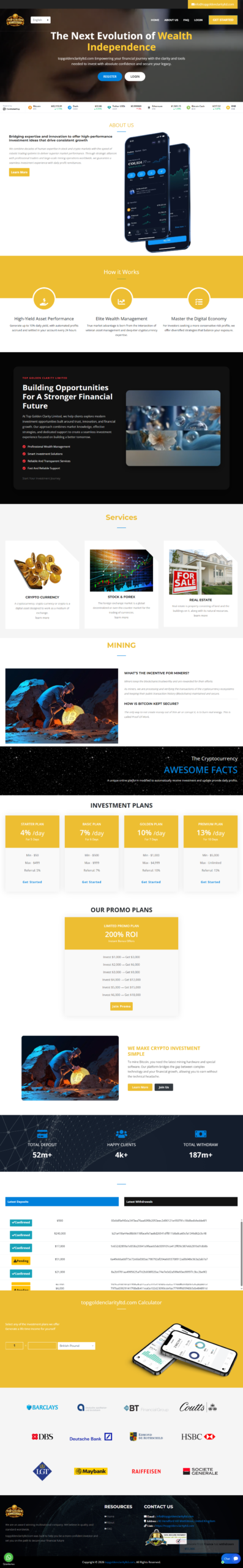 Investment/bitcoin website